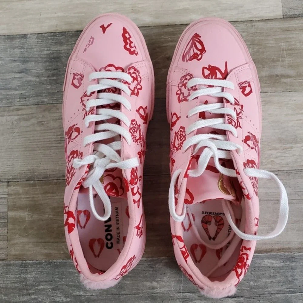 Converse One Star Low Shoes Womens‎ Sz 8 Pink Limited Edition Shrimps